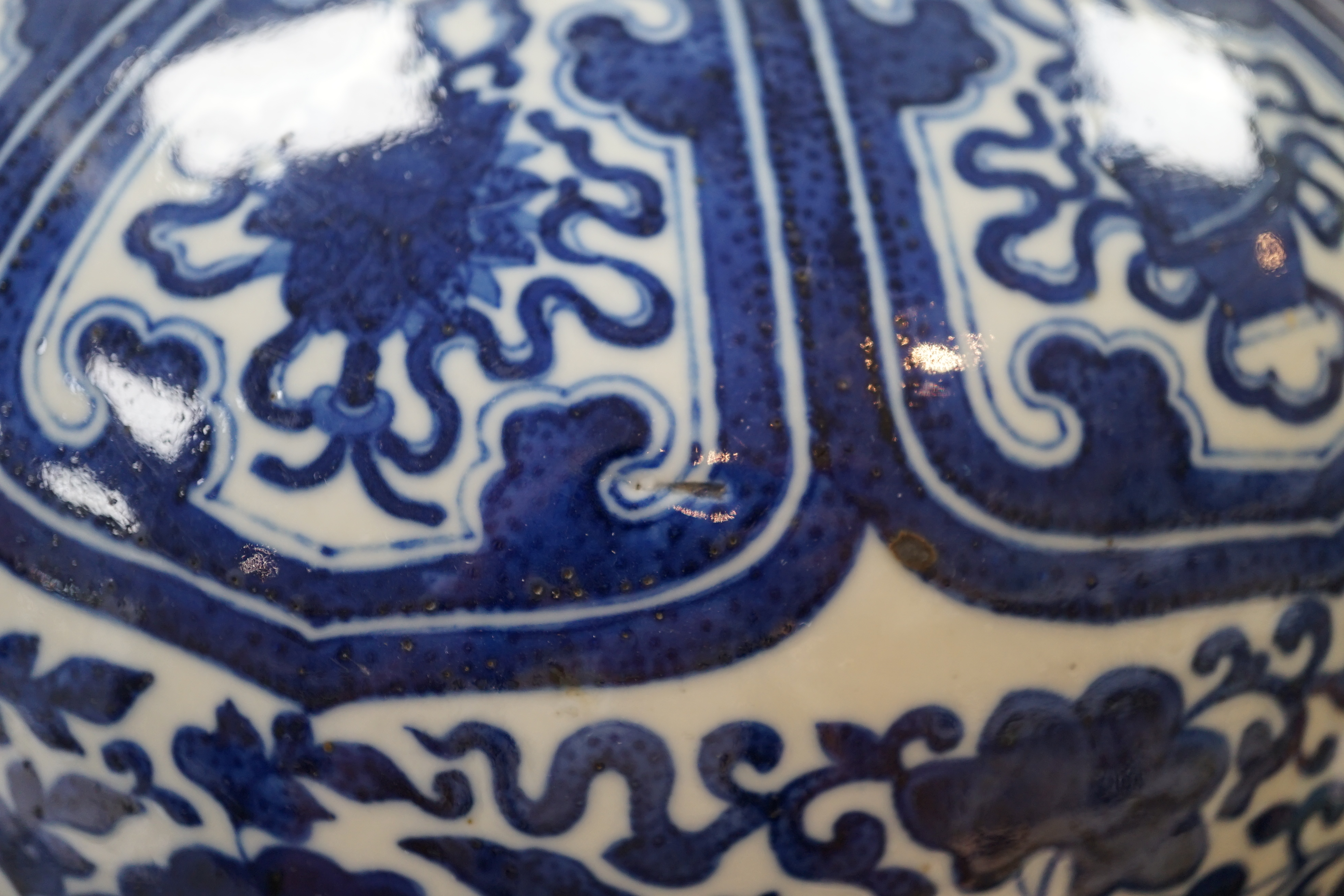 A Chinese blue and white meiping, Qianlong mark, early 20th century